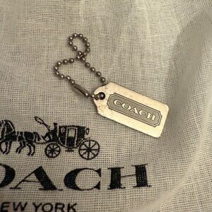 Coach Silver hang Tag